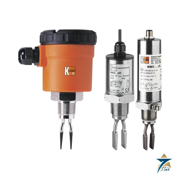 KOBOLD NWS tuning fork liquid level switches with plastic and stainless steel housings