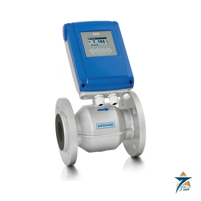KROHNE OPTIFLUX 2100 C compact electromagnetic flowmeter with hard rubber liner
