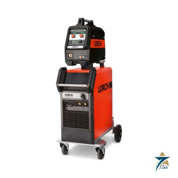 Lorch MicorMIG 500 MIG/MAG welding machine with separate wire feeder case on top