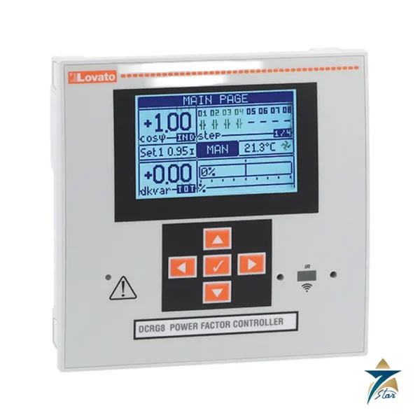 Lovato DCRG8 automatic power factor controller 144 x 144 mm