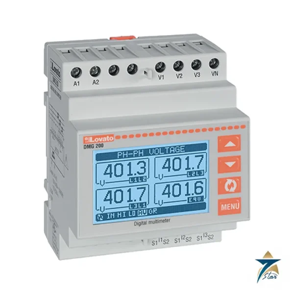 Lovato DMG200 DIN rail digital multimeter and power analyzer
