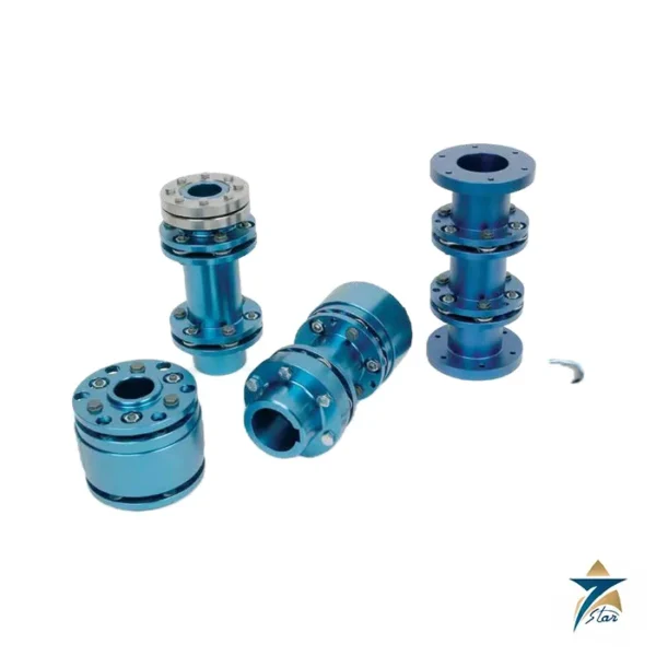 Lovejoy industrial disc couplings with blue finish (series photo)