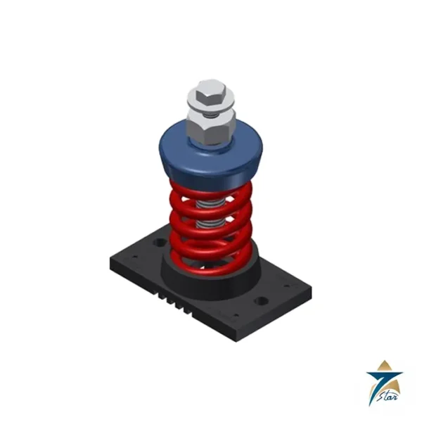 Mason SLFH Free-Standing Spring Mount with Bolt-Down Baseplate Supplied by Seven Star LLC