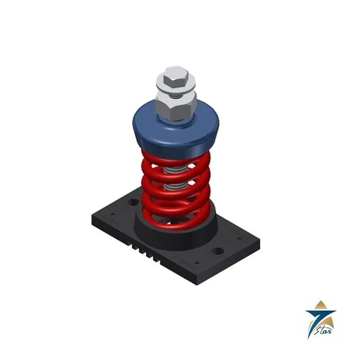 Mason SLFH Free-Standing Spring Mount with Bolt-Down Baseplate Supplied by Seven Star LLC