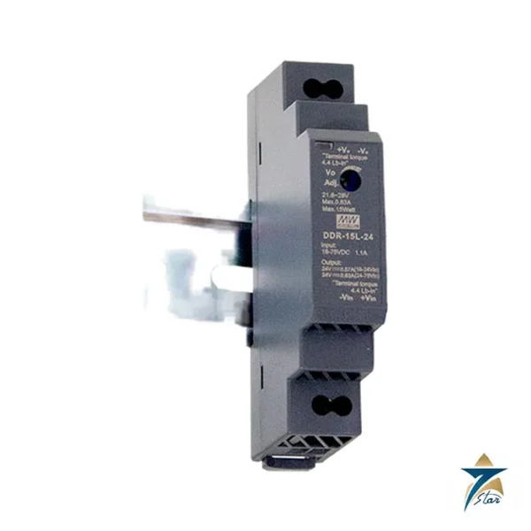 Mean Well DDR-15L-24 DIN rail DC-DC converter