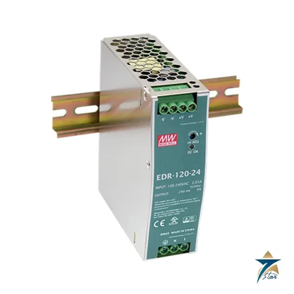 Mean Well EDR-120-24 DIN rail power supply