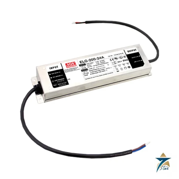 Mean Well ELG-200-24A 24 V 200 W IP65 LED driver