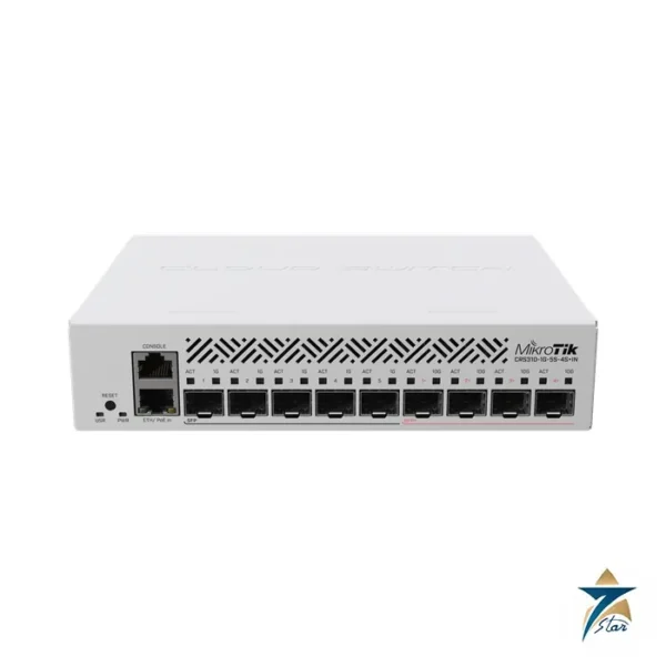 MikroTik CRS310-1G-5S-4S+IN indoor switch with 5 SFP and 4 SFP+ ports