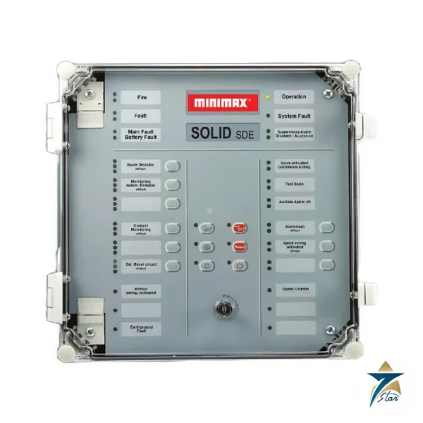 Minimax SOLID SDE spark extinguishing control panel front