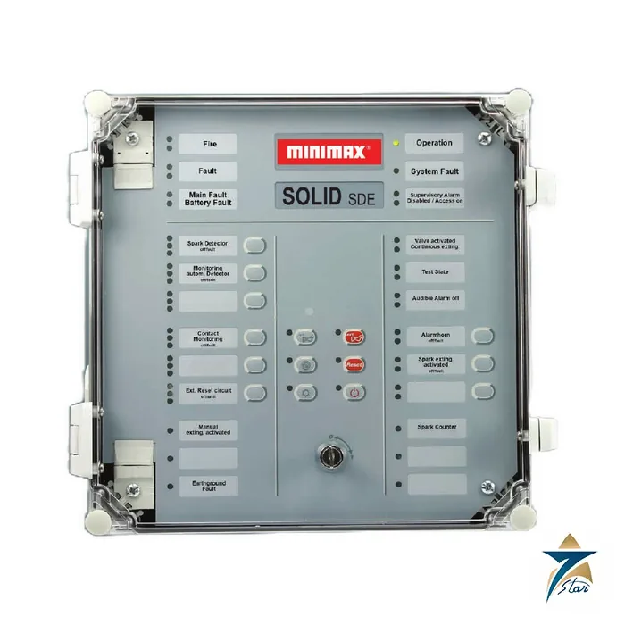 Minimax SOLID SDE Spark Extinguishing Control Panel Minimax SOLID SDE spark extinguishing control panel front