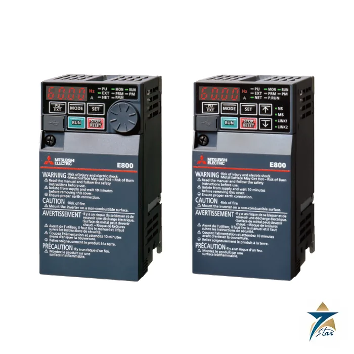 mitsubishi-fr-e800 Mitsubishi FR-E800 compact FREQROL inverters standard and Ethernet models