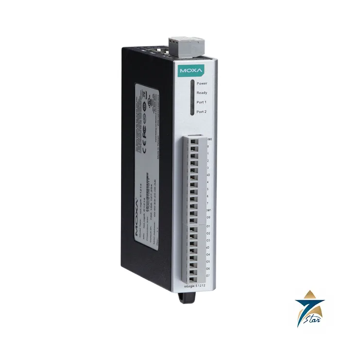 Moxa ioLogik E1212 Ethernet Remote I/O, 8 DI and 8 DIO, official Moxa family image