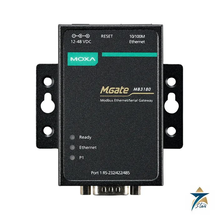 moxa-mgate-mb3180 Moxa MGate MB3180 1-port standard Modbus gateway