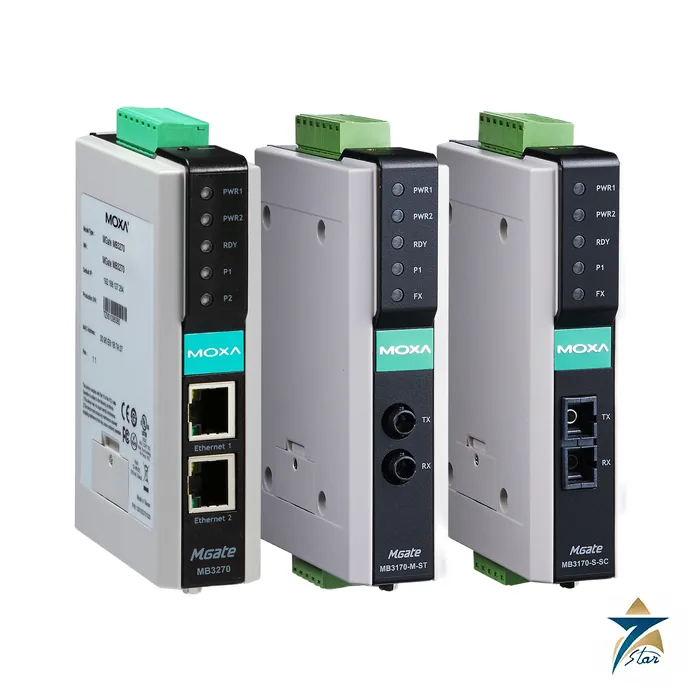 Moxa MGate MB3270 2-Port Advanced Modbus TCP Gateway, official Moxa family image