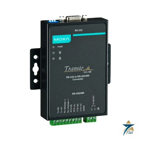 Moxa TCC-100 RS-232 to RS-422/485 Converter, official Moxa image