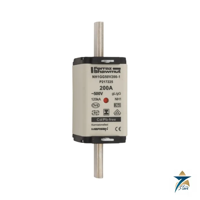 nh1gg50v200-1-mersen Mersen NH1GG50V200-1 NH1 gG 200A fuse-link with isolated gripping lugs