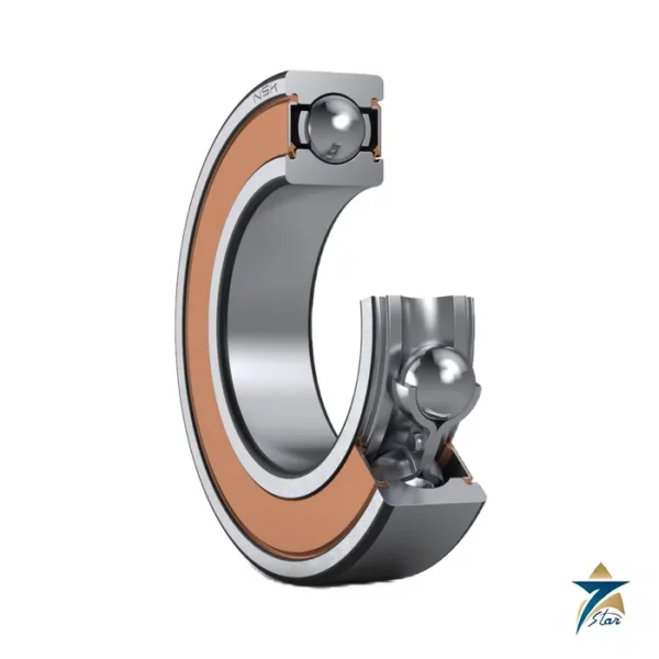 NSK 6208DDU sealed deep groove ball bearing cutaway