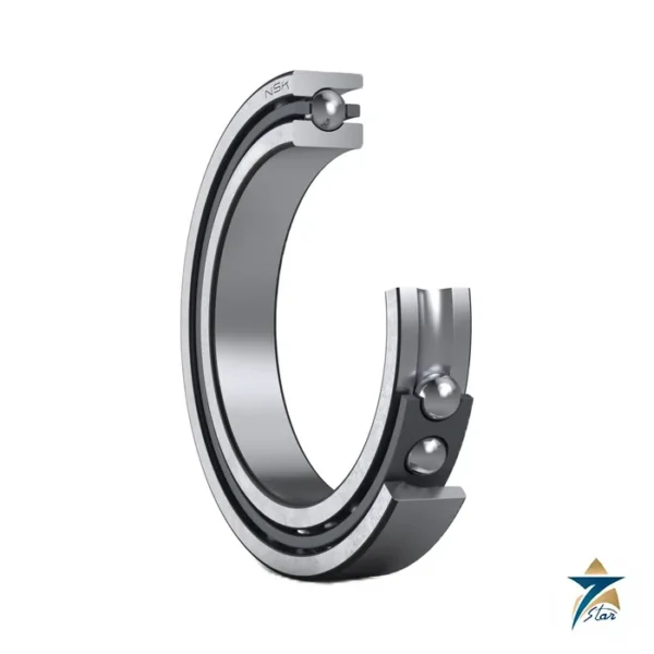 NSK single-row angular contact ball bearing cutaway