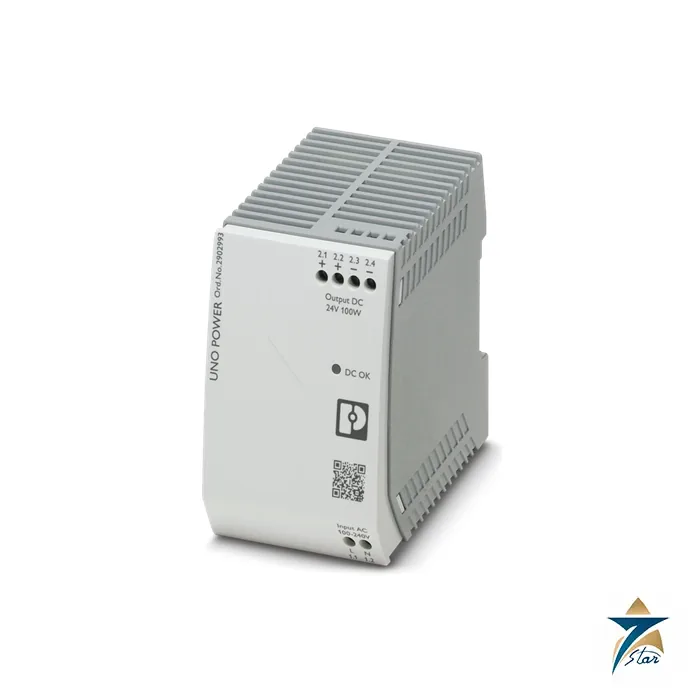 Phoenix Contact UNO-PS/1AC/24DC/100W Power Supply, 24 V DC 4.2 A Phoenix Contact UNO-PS/1AC/24DC/100W Power Supply, 24 V DC 4.2 A Supplied by Seven Star LLC