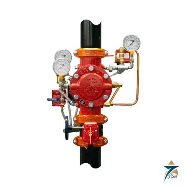 Reliable DDV diaphragm deluge valve with electric actuation trim (family image from manufacturer)