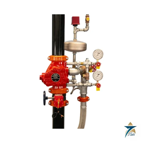 Reliable Model E and E3 alarm check valve with trim (family photo from manufacturer)