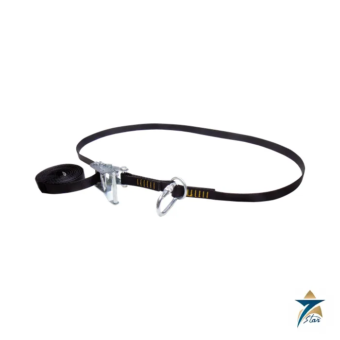 Ridgegear RGAN1 temporary adjustable anchor strap with ratchet and steel karabiner