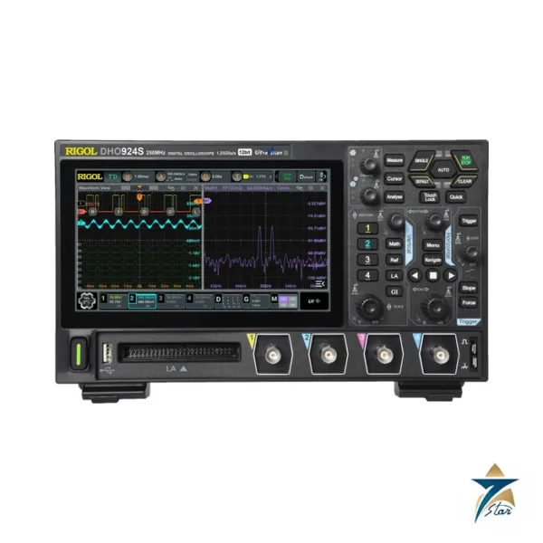 RIGOL DHO924S 250 MHz 4-channel 12-bit oscilloscope with AFG front panel