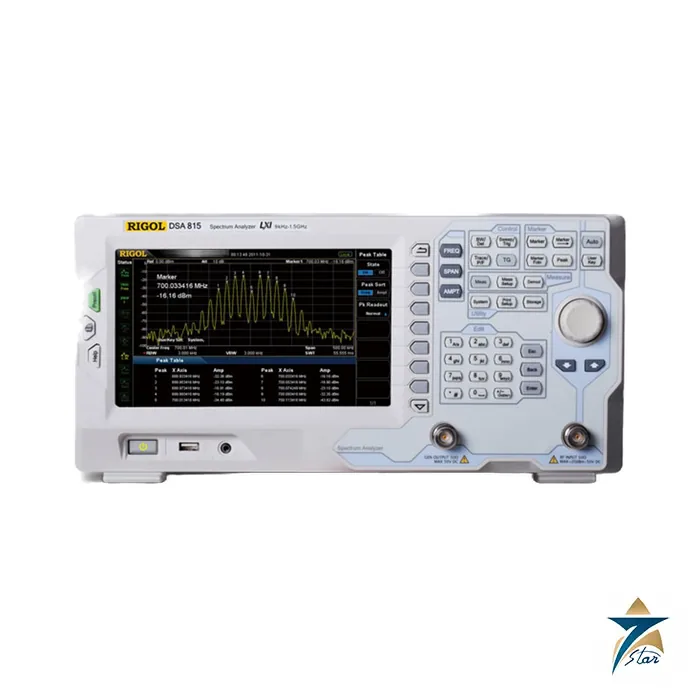 rigol-dsa815-tg RIGOL DSA815 1.5 GHz spectrum analyzer front panel (DSA815-TG adds the tracking generator output)