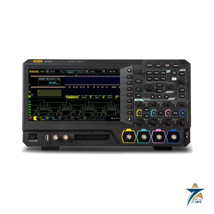 rigol-mso5354 RIGOL MSO5354 350 MHz mixed signal oscilloscope front panel