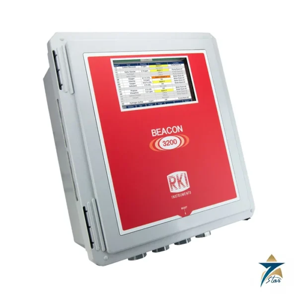 RKI Beacon 3200 32-channel gas detection controller with colour touchscreen