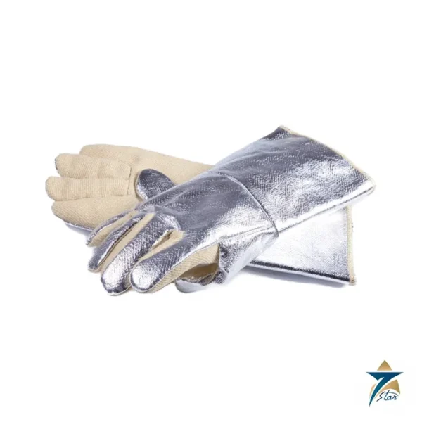 Safco Italia S50 heat resistant five-finger glove with aluminized back and cuff