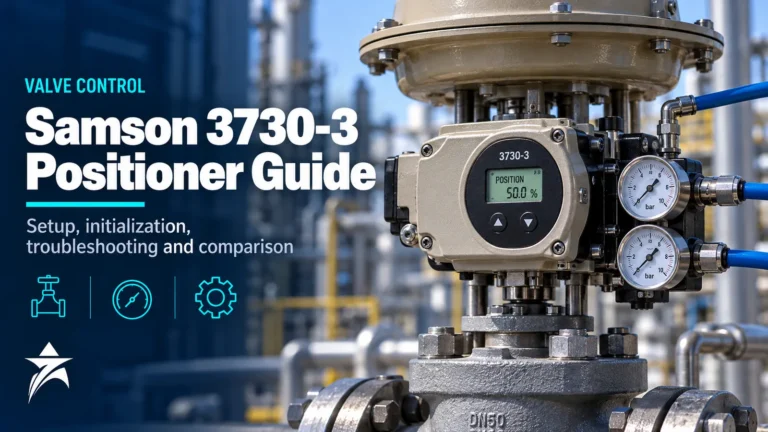 Samson 3730-3 electropneumatic positioner on a pneumatic control valve actuator, Seven Star LLC