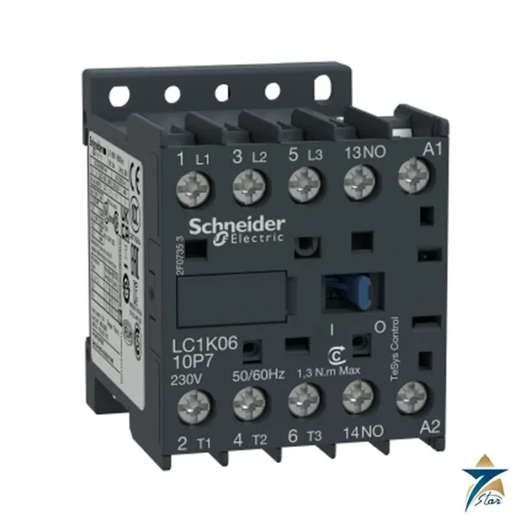 Schneider Electric LC1K0610P7 TeSys K contactor, 230 V AC coil