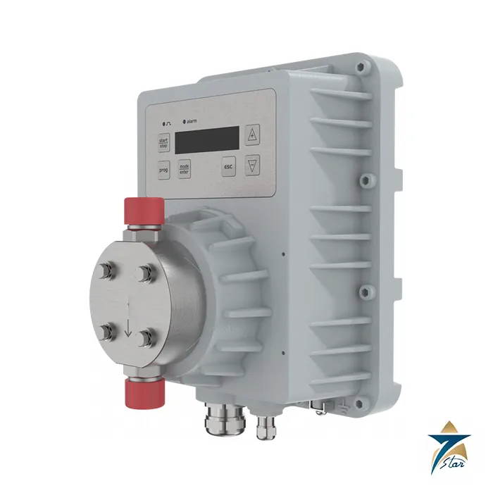 SEKO Tekna metal-body solenoid dosing pump, aluminium enclosure with stainless steel head (family image for the Tekna ATEX series)