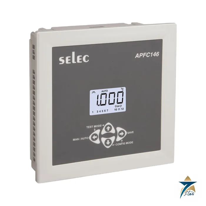 selec-apfc146 Selec APFC146 144x144 mm 12-stage automatic power factor controller