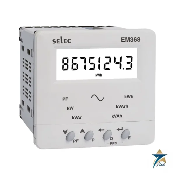 Selec EM368 96x96 mm 3-phase energy meter