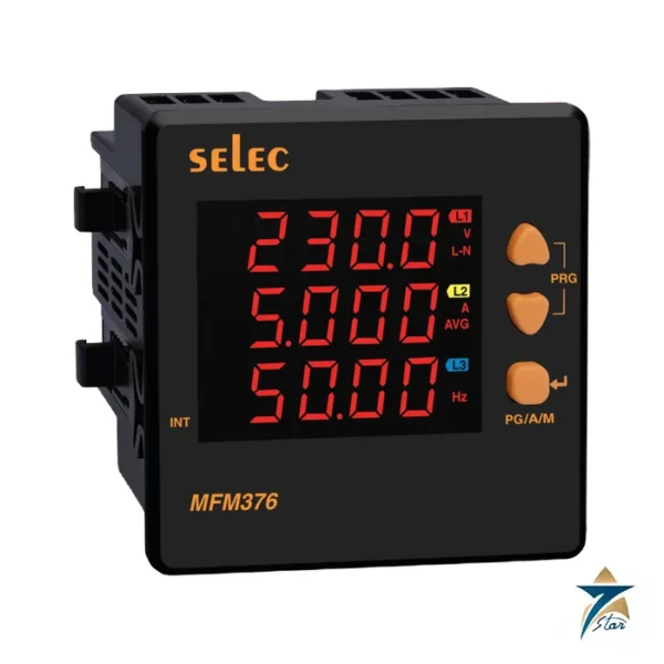 Selec MFM376 96x96 mm LED multifunction meter