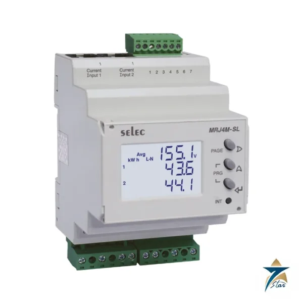 Selec MRJ4M-SL dual-channel DIN-rail multifunction meter
