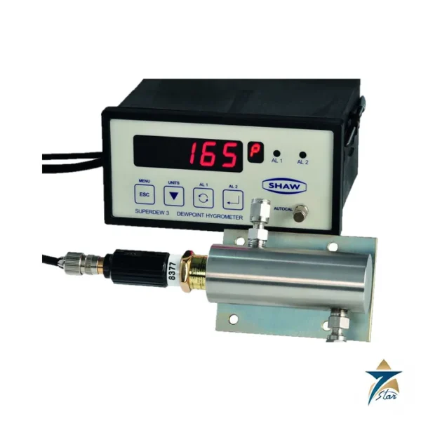 SHAW Superdew 3 panel mount dew point hygrometer with sensor holder