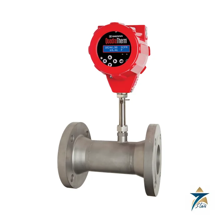 sierra-quadratherm-780i Sierra QuadraTherm 780i in-line thermal mass flow meter with red enclosure