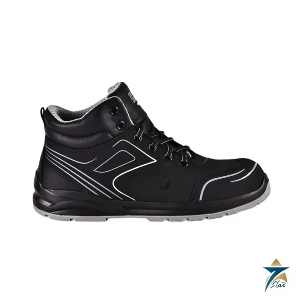 Safety Jogger Cador S3 Mid black synthetic nubuck mid-cut ESD safety boot