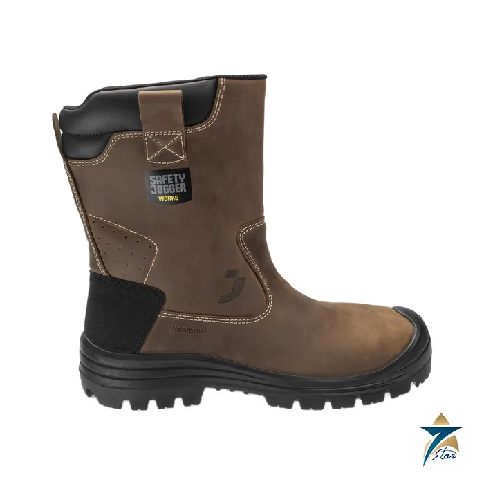 sj-calderas7s Safety Jogger Caldera S7S brown waterproof leather rigger safety boot
