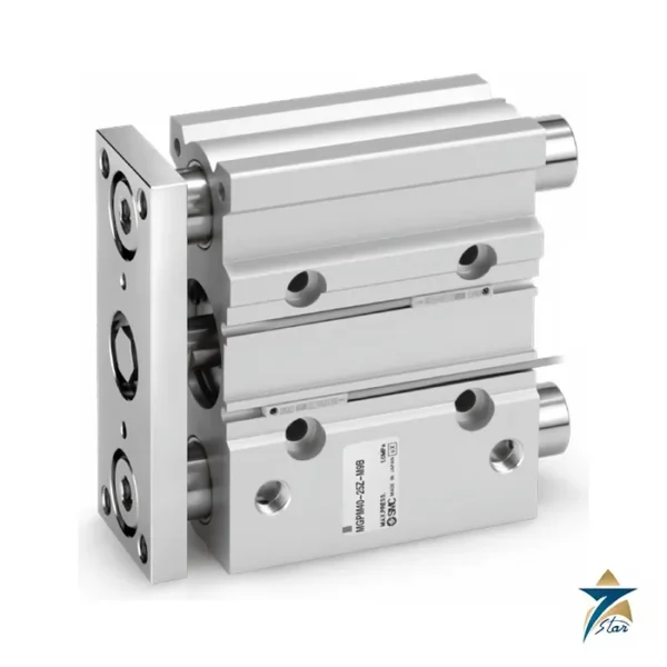SMC MGP series compact guide cylinder (catalogue photo, labelled MGPM40-25Z-M9B with auto switch)