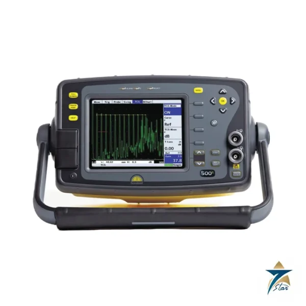 Sonatest Sitescan 500S digital ultrasonic flaw detector, front view with A-scan display