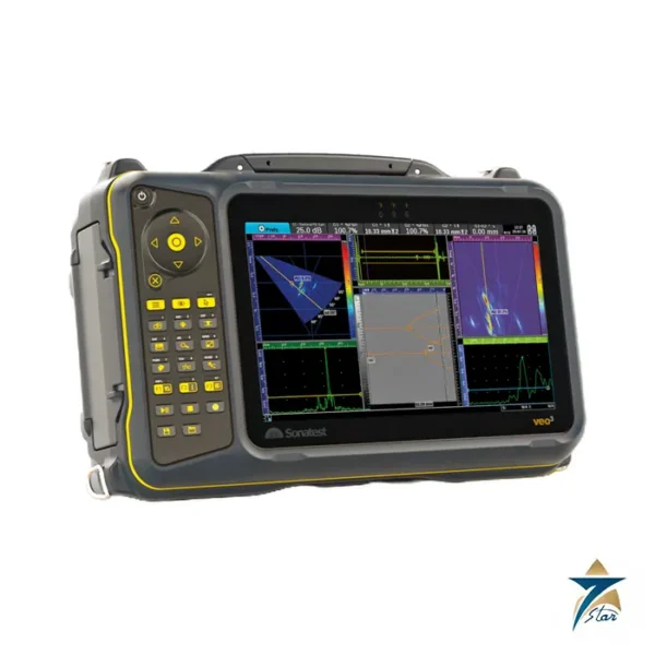 Sonatest Veo3 phased array and TFM flaw detector with multi-view screen, front view