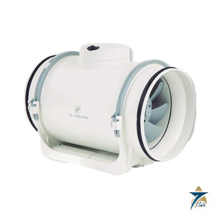 Soler & Palau TD-MIXVENT in-line mixed flow duct fan (series photo, TD-1300 and TD-2000 construction)