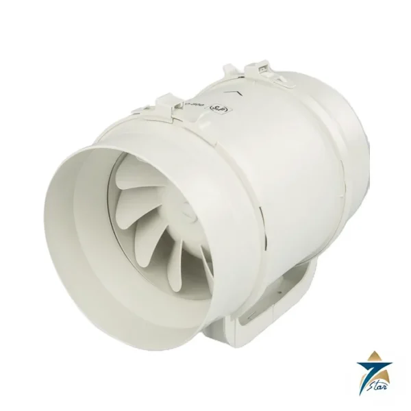 Soler & Palau TD-MIXVENT in-line mixed flow duct fan (series photo, TD-160 to TD-800 construction)