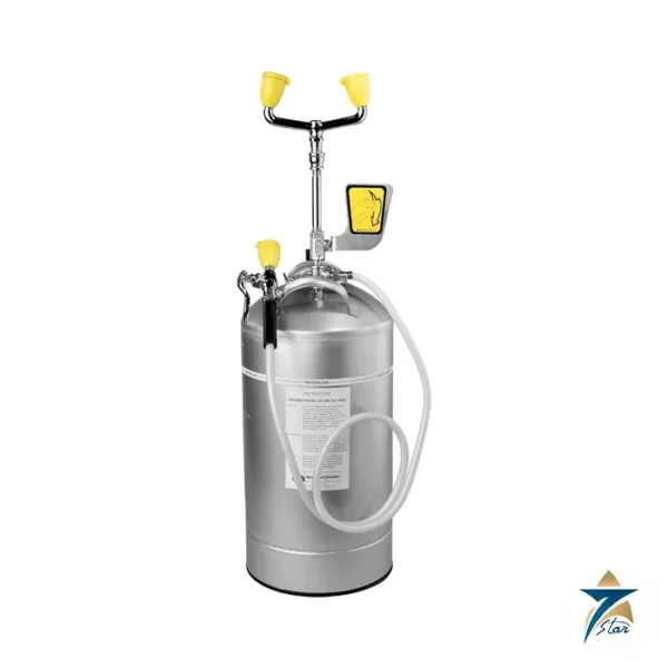 Speakman SE-590 10 gallon stainless steel portable eyewash with drench hose and pressure gauge