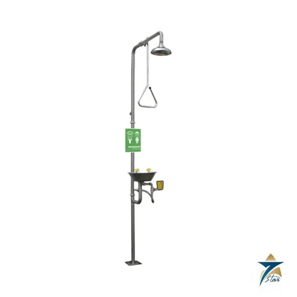 Speakman SE-626-SS all stainless steel combination emergency shower with eyewash bowl