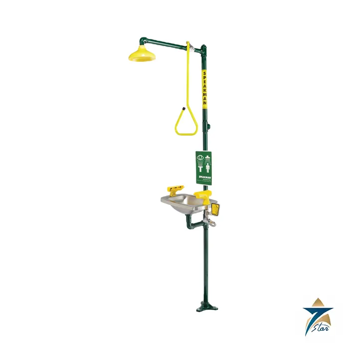 Speakman Select SE-603 Emergency Shower and Eye/Face Wash Speakman Select Series SE-603 emergency combination shower and eye face wash, yellow powder coat